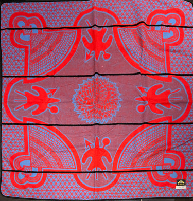 Kharetsa Aloe Blanket (Red and Cobalt blue)